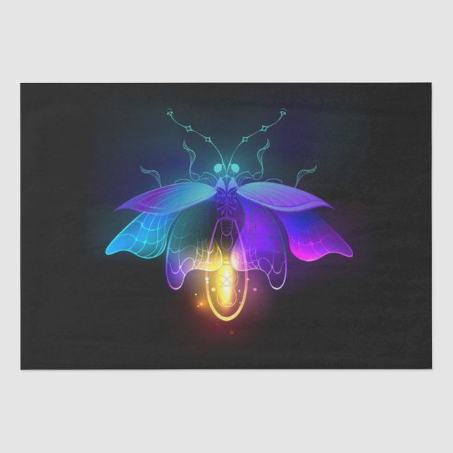 Papel De Seda Neon Firefly en negro (Anverso)