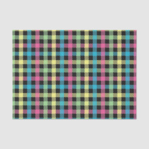 Papel De Seda Neon Gingham