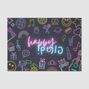 Papel De Seda Neon Purim