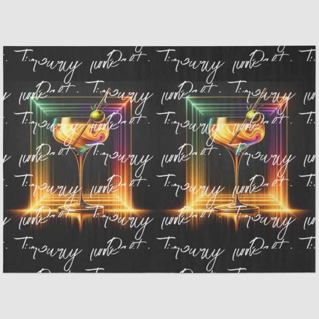 Papel De Seda Neon Trendy Time Personalizada (Anverso)