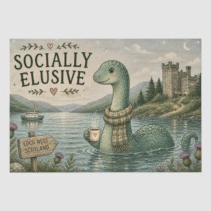 Papel De Seda Nessie esquiva socialmente criptozoológico Loch Ne