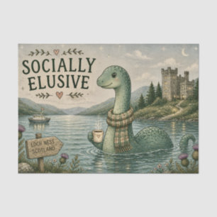 Papel De Seda Nessie esquiva socialmente criptozoológico Loch Ne