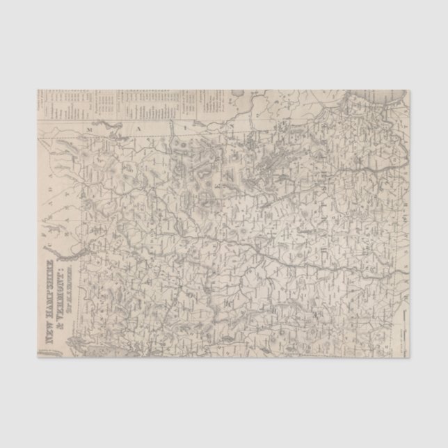 Papel De Seda New Hampshire y Vermont (Anverso)