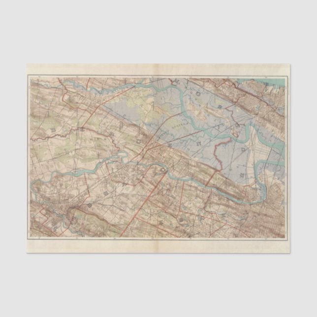 Papel De Seda Newark y Paterson, New Jersey (Anverso)