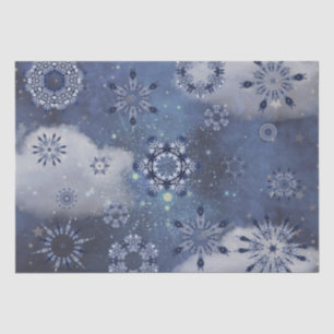 Papel De Seda Nieve azul