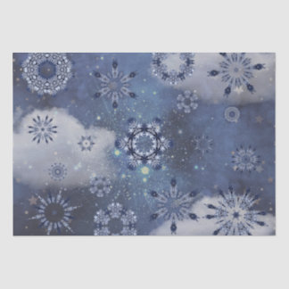 Papel De Seda Nieve azul