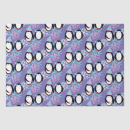 Papel De Seda Nieve de Pingüinos Adorables Caprichosa