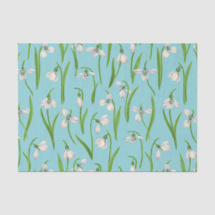 Papel De Seda Nieve en azul piscina