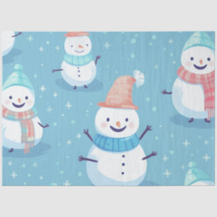 Papel De Seda Nieve suave y nevada Navidades azules helados