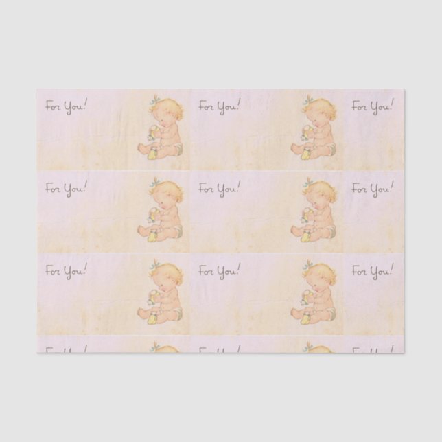 Papel De Seda Niña bebé ventilado (Anverso)