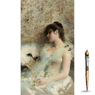 Papel De Seda Niña con colibríes de Vittorio Matteo Corcos