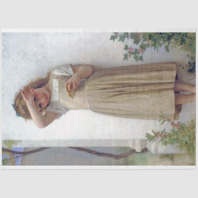Papel De Seda Niña pequeña, Bouguereau (Anverso)