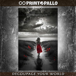 Papel De Seda Niña pequeña camina al océano