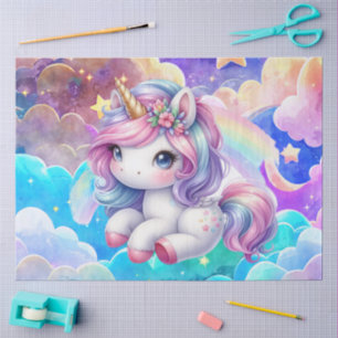 Papel De Seda Niñas lindas bebé unicornio decoupage