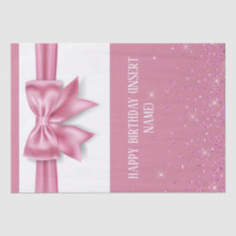 Papel De Seda Niñas rosadas cumpleaños purpurina glam