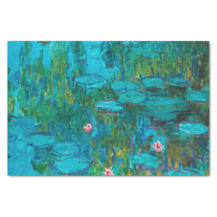 Papel De Seda Ninfas de Monet, pintura original impresionista