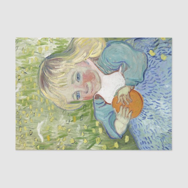 Papel De Seda Niño con Naranja, Vincent Van Gogh (Anverso)