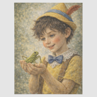 Papel De Seda niño con saltamontes