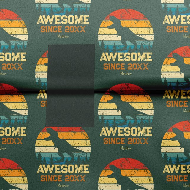 Papel De Seda Niño de cumpleaños de dinosaurio increíble desde e (Subido por el creador)