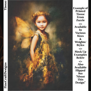 Papel De Seda Niño de los hatos de Woodland, Corona de las flore