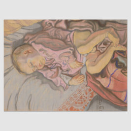 Papel De Seda Niño joven durmiendo en una almohada