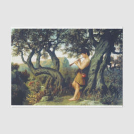 Papel De Seda Niño pastor jugando a la flauta