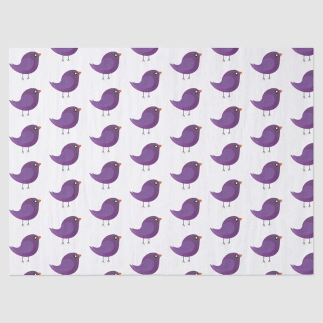 Papel De Seda Niños adorables pájaros (Anverso)