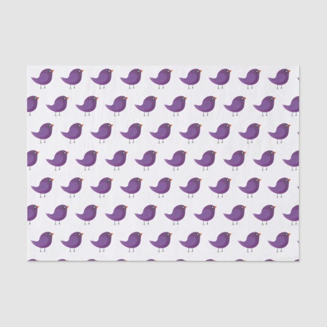 Papel De Seda Niños adorables pájaros (Anverso)
