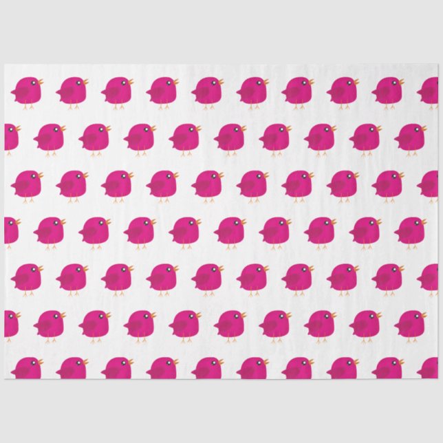 Papel De Seda Niños adorables pájaros (Anverso)