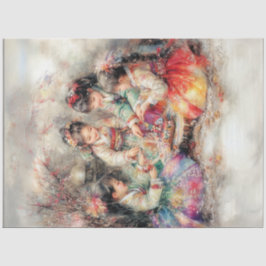 Papel De Seda Niños Coreanos Desnudos Vestidos En Hanbok