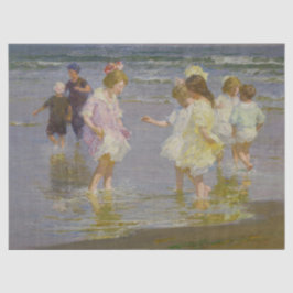 Papel De Seda Niños dando un paseo por la playa (por E.H. Pottha