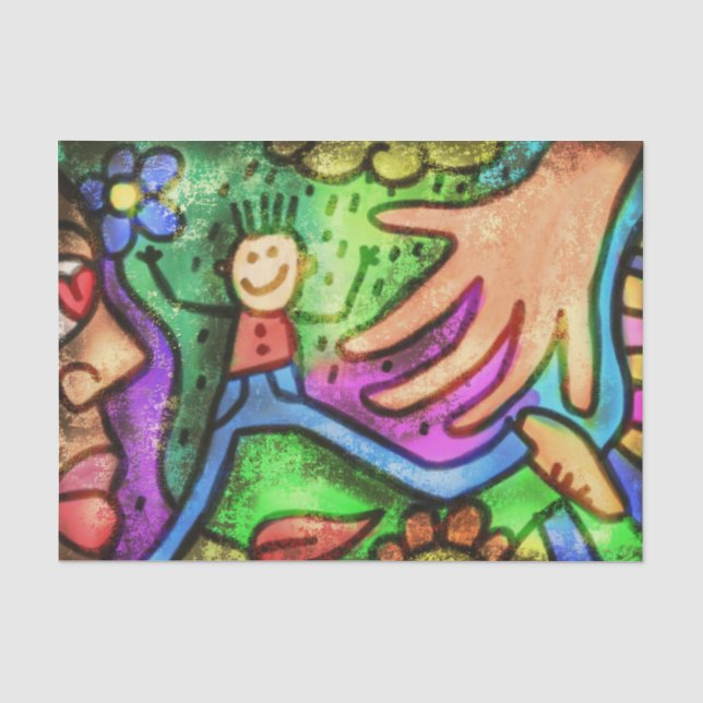 Papel De Seda Niños de arte (Anverso)