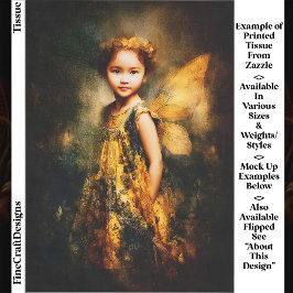 Papel De Seda Niños de la región de Woodland Fairy Child, Flower