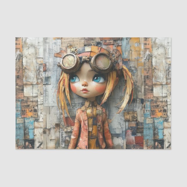 Papel De Seda Niños de Steampunk IV (Anverso)