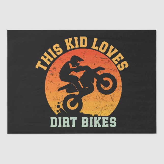 Papel De Seda Niños Divertida Moto de Cross (Anverso)