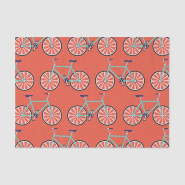 Papel De Seda Niños en bicicleta ciclismo Fiesta de cumpleaños C (Anverso)