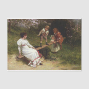 Papel De Seda Niños en un Seesaw (por Frederick Morgan)