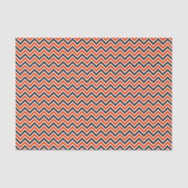 Papel De Seda Niños Halloween Chevron Negrita Naranja Blanco Neg (Anverso)