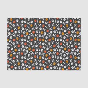 Papel De Seda Niños Halloween Cute Skeleton Skull Bones