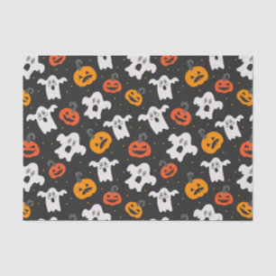 Papel De Seda Niños Halloween Fantasmas y Jack o Faroles