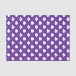 Papel De Seda Niños Halloween lindo Blanco Fantasma Fondo púrpur