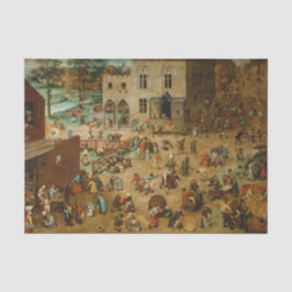 Papel De Seda Niños jugando juegos (Pieter Bruegel el mayor)