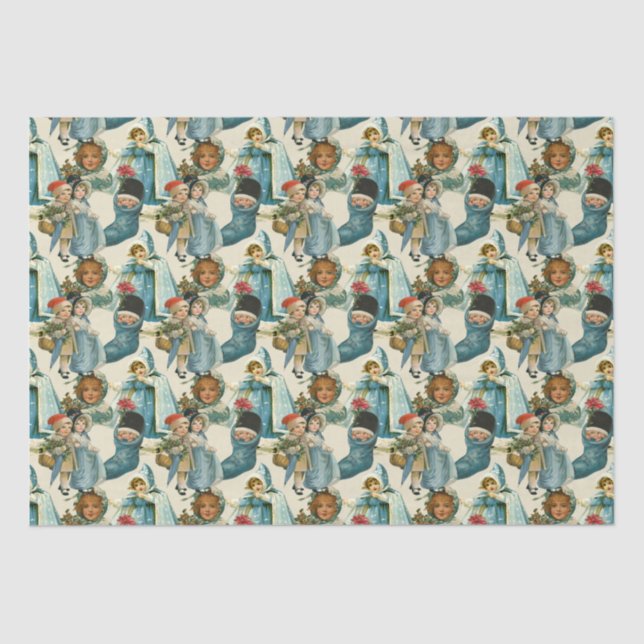 Papel De Seda Niños Navidades de Victoria  (Anverso)