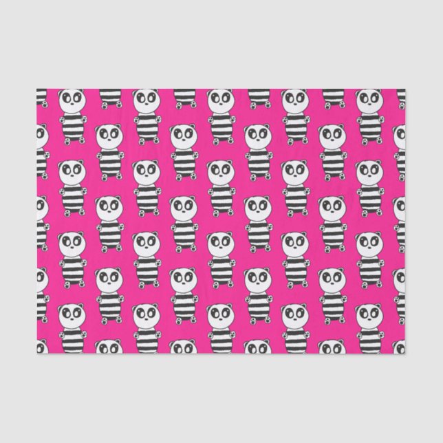 Papel De Seda Niños Panda  (Anverso)