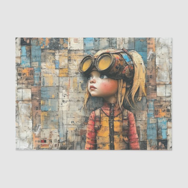 Papel De Seda Niños Steampunk X (Anverso)