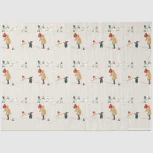 Papel De Seda Niños y hombres de nieve
