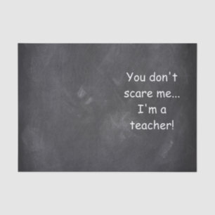 Papel De Seda No asusten al profesor Chalkboard Diseño Idea de R