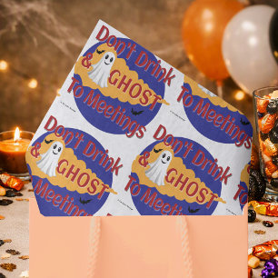 Papel De Seda No bebas y fantasma a reuniones Halloween sobrio