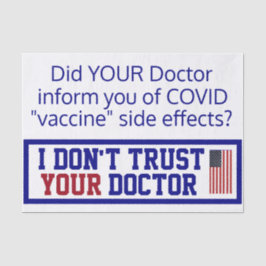 Papel De Seda No confío en su Médica