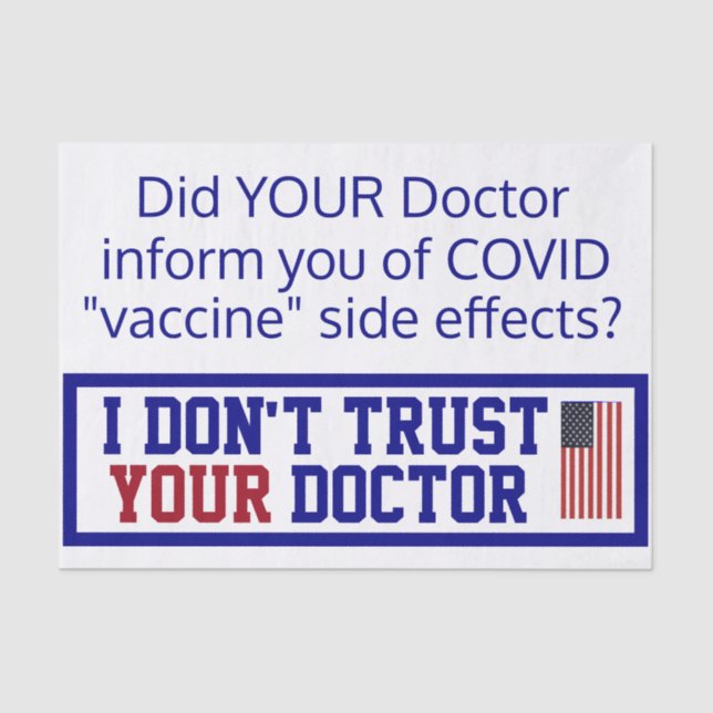 Papel De Seda No confío en su Médica  (Anverso)